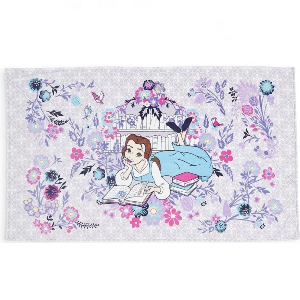 🆕 Vera Bradley x Disney Belle Floral Plush Throw Blanket